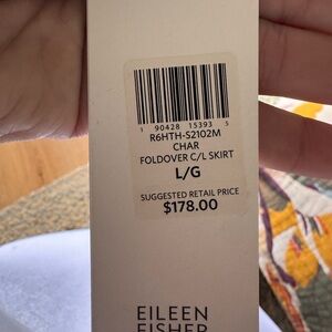 Eileen Fisher Charcoal Foldover Skirt